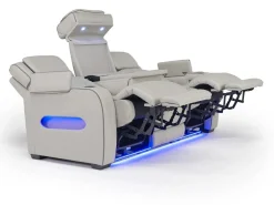 Boyington 2 Power Sofa W/ Drop Down Table In Black Leather