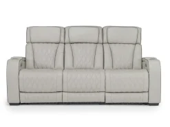 Boyington 2 Power Sofa W/ Drop Down Table In Black Leather