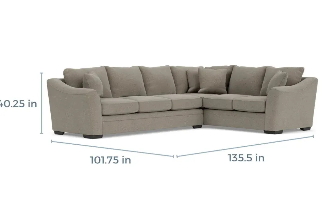 Brazil Tux Sofa Sectional, Left Facing - Custom Order