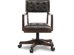 Breckington Desk Chair In Dark Brown