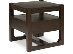 Breckington End Table In Dark Brown