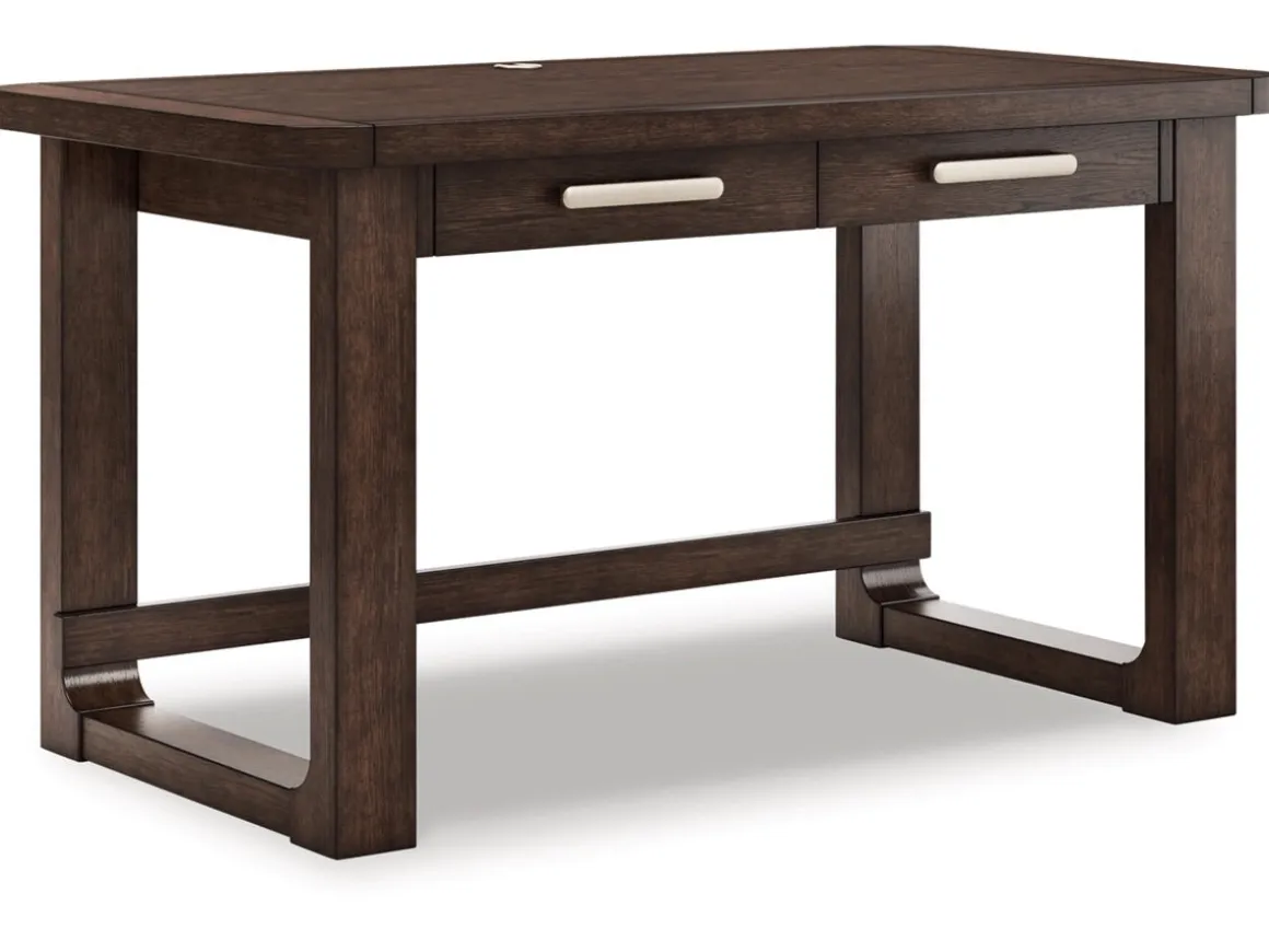 Breckington Office Desk In Dark Brown
