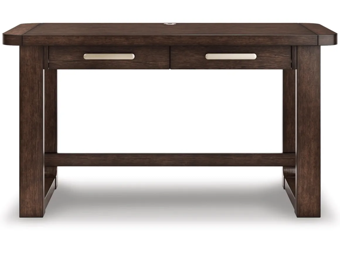 Breckington Office Desk In Dark Brown