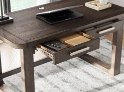 Breckington Office Desk In Dark Brown