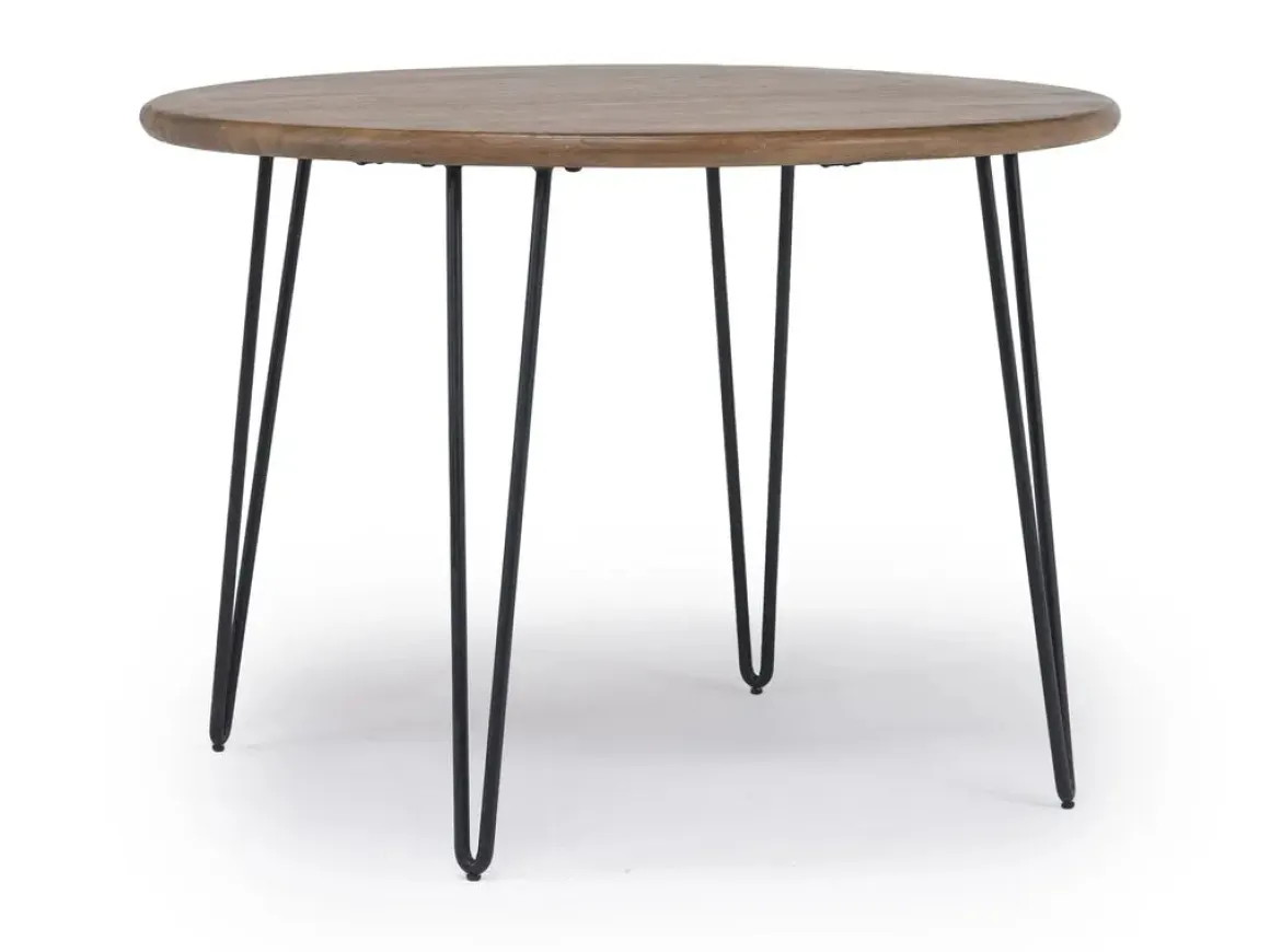 Brennan Round Dining Table In Golden Brown