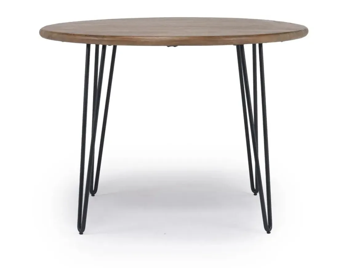 Brennan Round Dining Table In Golden Brown