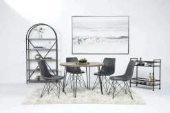 Brennan Round Dining Table & 4 Chairs In Theo Slate