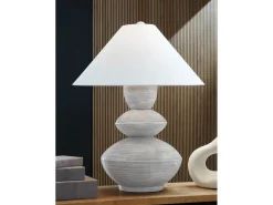 Brickdon Table Lamp In Distressed White