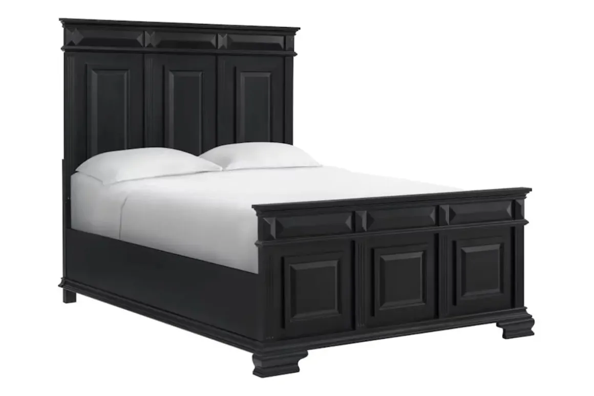 Bridgestone Panel Bed In Antique White, Queen