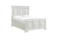 Bridgestone Panel Bed In Antique White, Queen