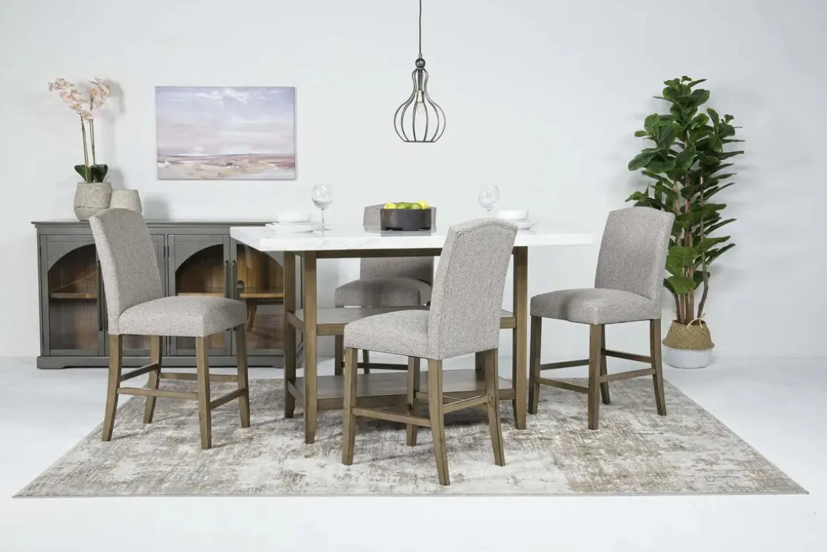 Brighton Counter Height Dining Table In Gray