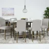Brighton Counter Height Dining Table & 6 Stools In Gray