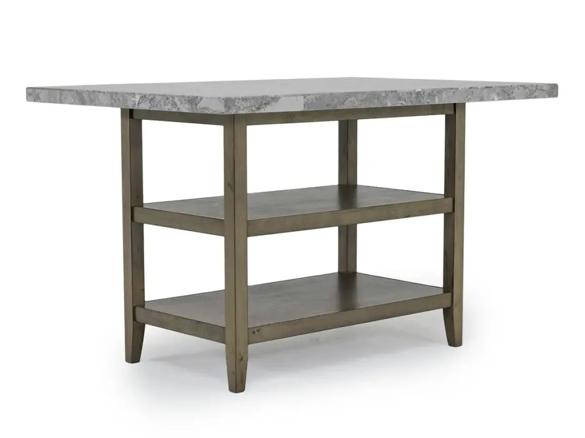 Brighton Counter Height Dining Table & 4 Stools In Gray