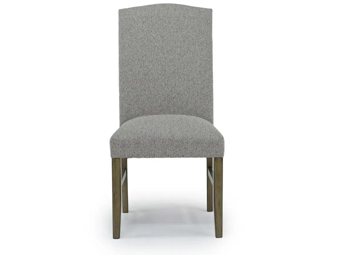 Brighton Side Chair In Light Gray/Light Brown