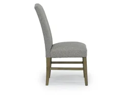 Brighton Side Chair In Light Gray/Light Brown