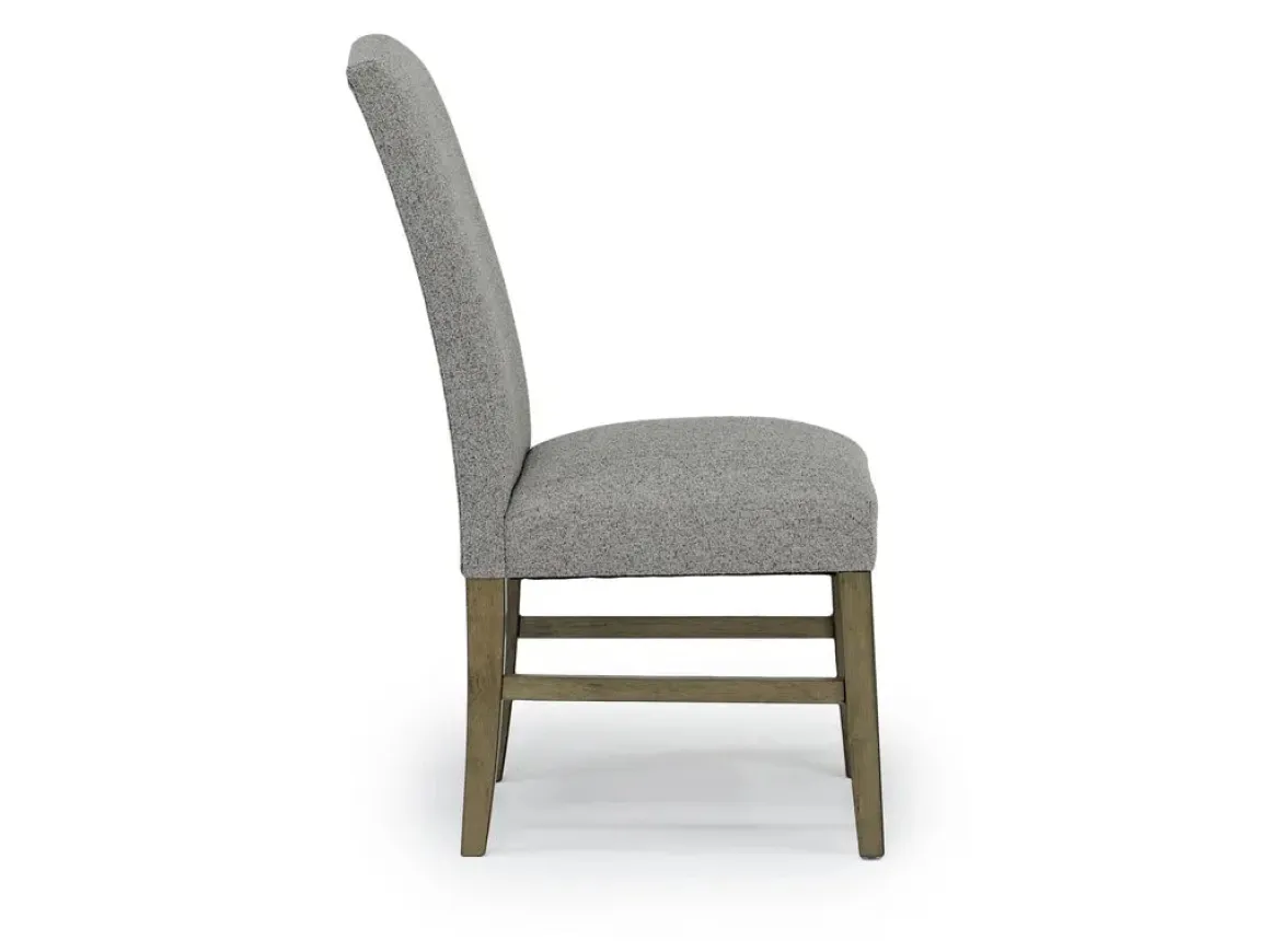 Brighton Side Chair In Light Gray/Light Brown