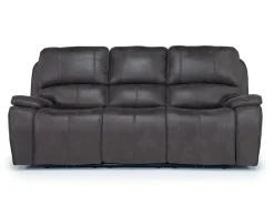 Brookings 2 Power Sofa In Charcoal Gray
