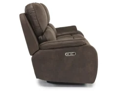 Brookings 2 Power Sofa In Charcoal Gray