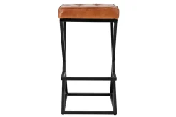 Brooks Barstool In Saddle Brown Leather