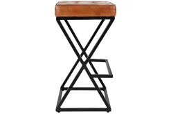 Brooks Barstool In Saddle Brown Leather