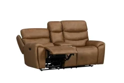 Bruce 2 Power Console Loveseat In Cognac