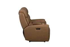 Bruce 2 Power Console Loveseat In Cognac