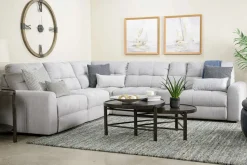Bryce 6 Piece Power Sectional In Savannah Coin