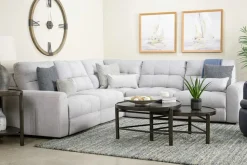 Bryce 5 Piece Power Sectional In Savannah Coin