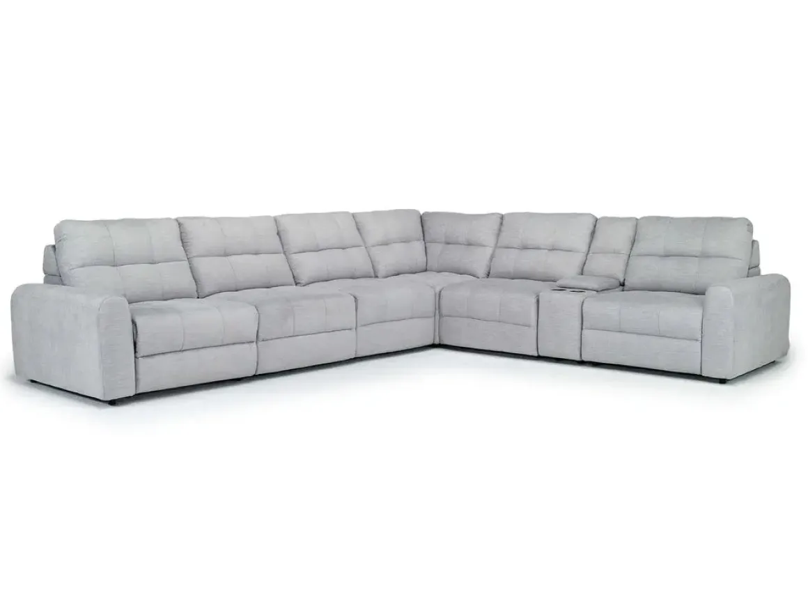 Bryce 7 Piece Power Sectional In Savannah Coin