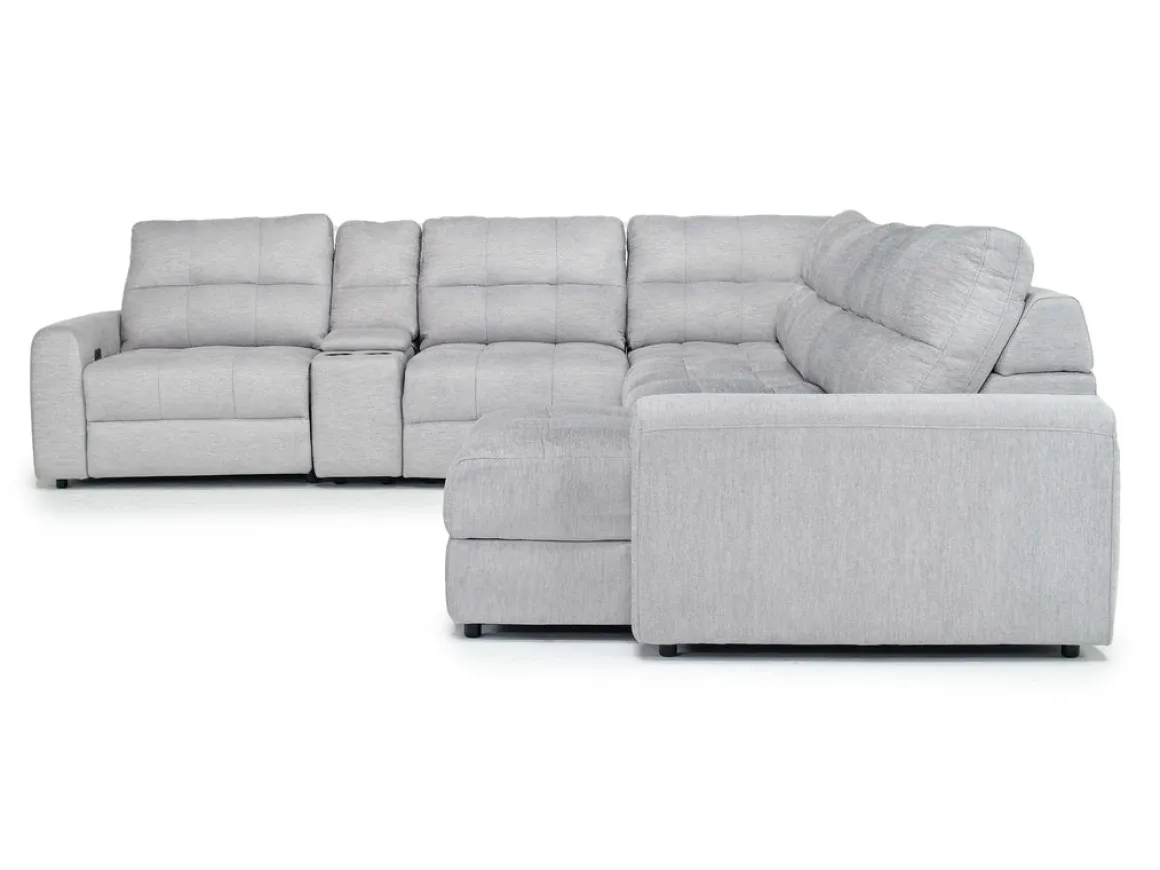 Bryce 7 Piece Power Sectional In Savannah Coin
