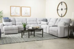 Bryce 7 Piece Power Sectional In Savannah Coin