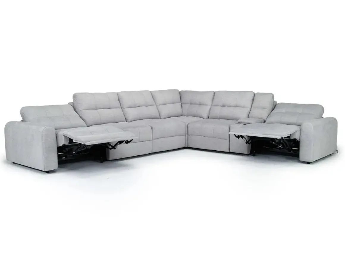 Bryce 7 Piece Power Sectional In Savannah Coin