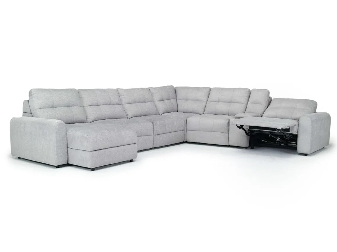 Bryce 7 Piece Power Sectional In Savannah Coin