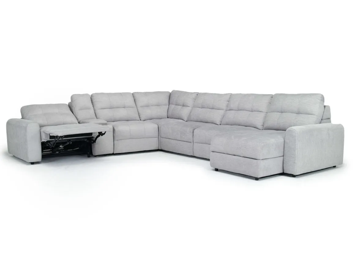 Bryce 7 Piece Power Sectional In Savannah Coin