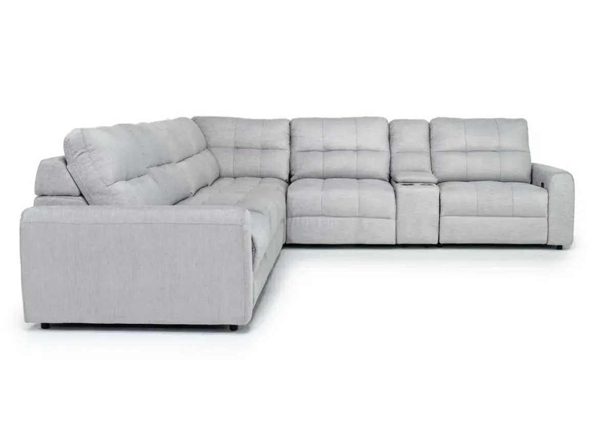 Bryce 7 Piece Power Sectional In Savannah Coin