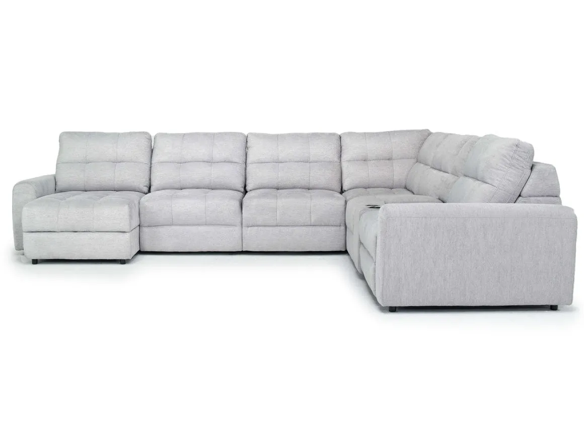 Bryce 7 Piece Power Sectional In Savannah Coin