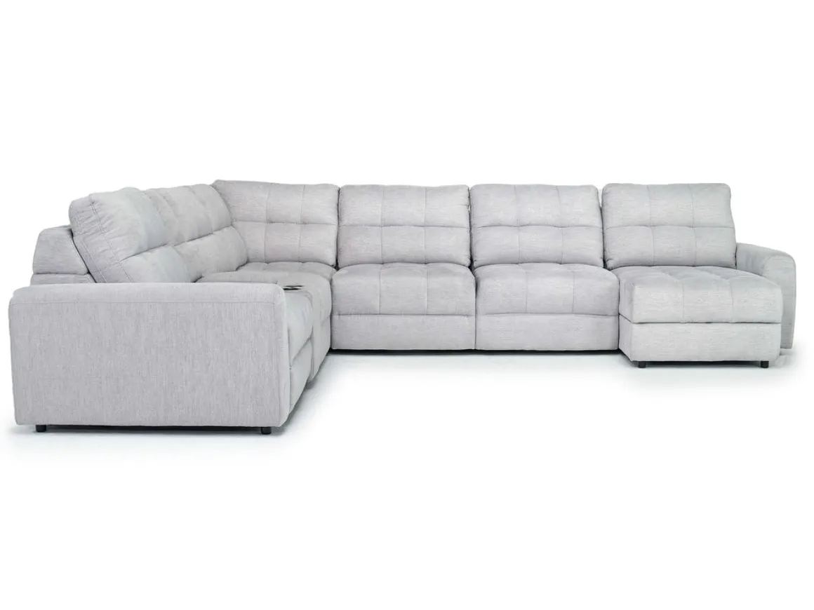 Bryce 7 Piece Power Sectional In Savannah Coin