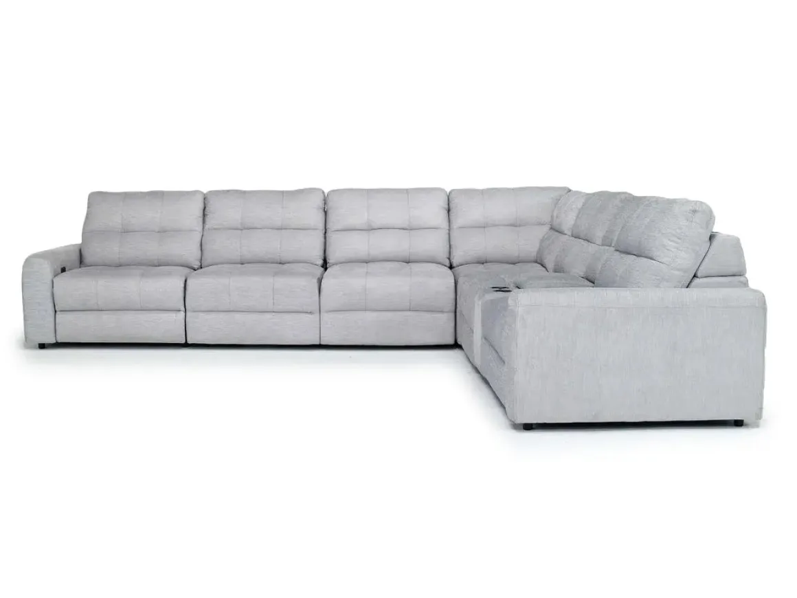 Bryce 7 Piece Power Sectional In Savannah Coin