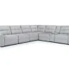 Bryce 7 Piece Power Sliding Sectional W/ Power Armless Slider In Savannah Coin