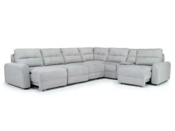 Bryce 7 Piece Power Sliding Sectional W/ Power Armless Slider In Savannah Coin