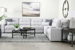 Bryce 7 Piece Power Sliding Sectional W/ Power Armless Slider In Savannah Coin