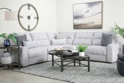 Bryce 5 Piece Power Sliding Sectional W/ Power Armless Slider In Savannah Coin
