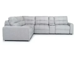 Bryce 6 Piece Power Sliding Sectional W/ Power Armless Slider In Savannah Coin