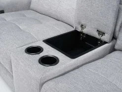 Bryce 6 Piece Power Sliding Sectional W/ Power Armless Slider In Savannah Coin