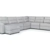Bryce 6 Piece Power Storage Chaise Sectional In Savannah Coin, Left Facing