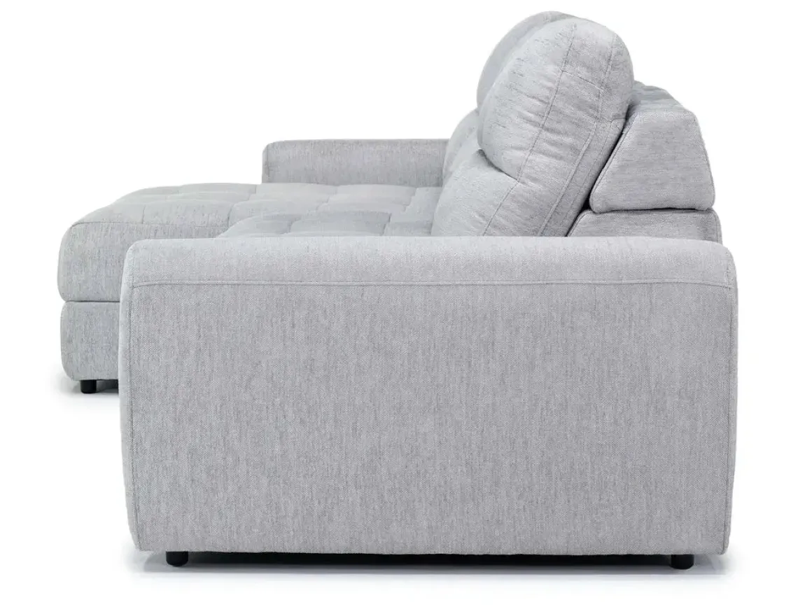 Bryce Power Slider Sofa Storage Chaise In Savannah Coin, Left Facing