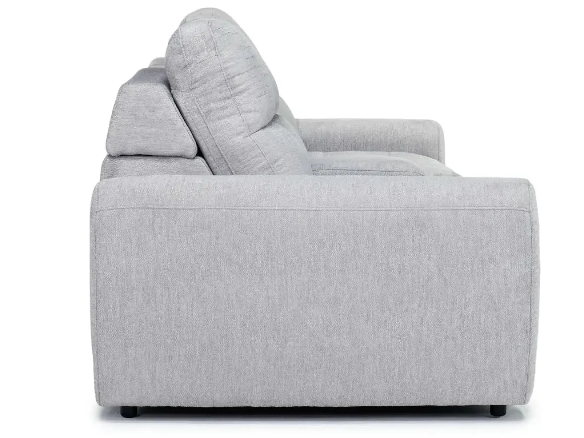 Bryce Power Sliding Console Loveseat In Savannah Coin