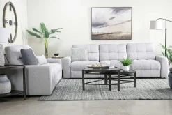 Bryce Power Sliding Loveseat In Savannah Coin