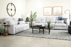 Bryce Power Sofa & Loveseat In Savannah Coin