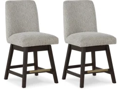 Burkhaus Counter Height Dining Table & 4 Stools In Biege/Dark Brown